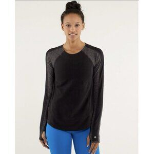 Lululemon Run: Bold In The Cold Long Sleeve Black Size 6